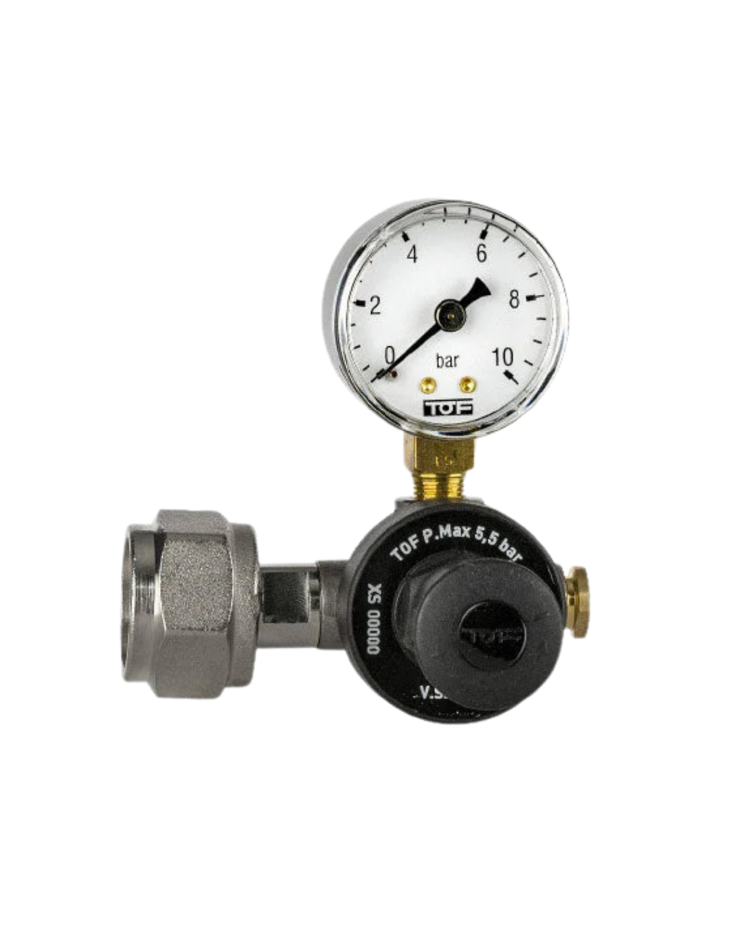 Manometer/kulsyreregulator til genopfyldelige Co2-flasker